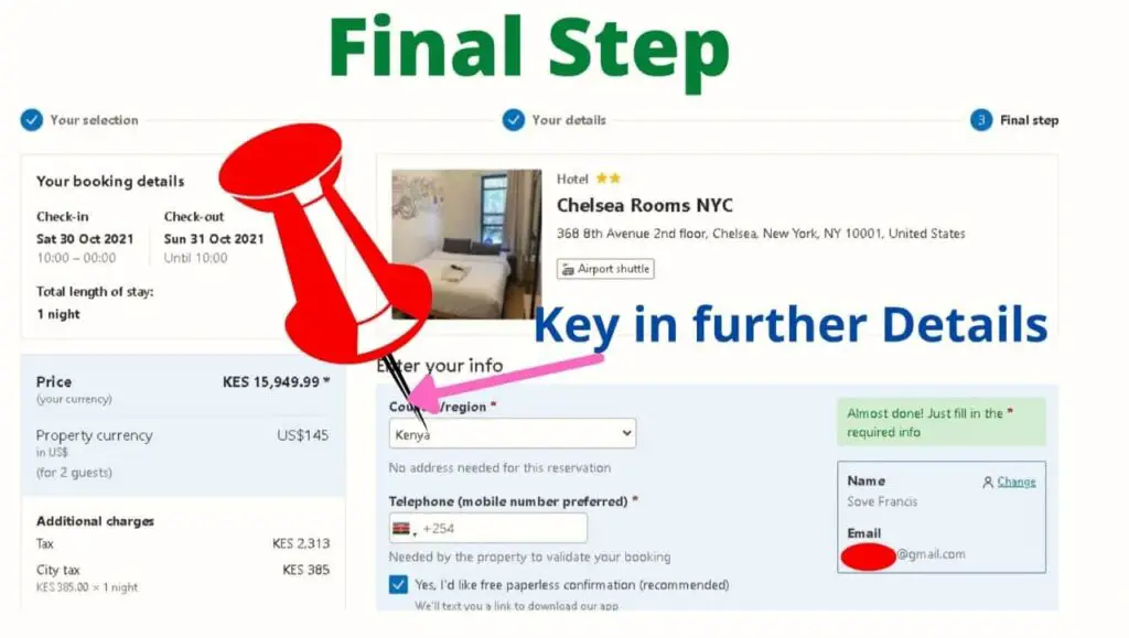 The Final Step - How to book hotels online